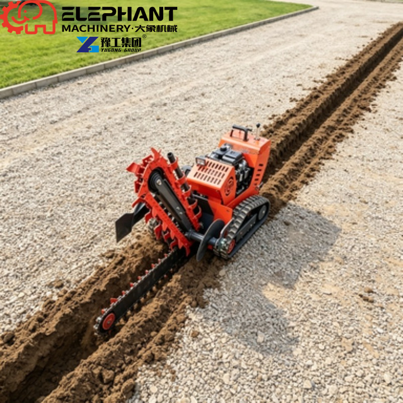 Heavy Equipment Trencher - Zanjadora sobre orugas, mini zanjadora para