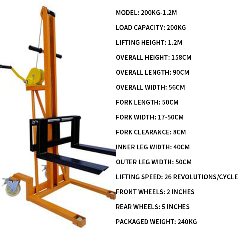 Electric Pallet Jack - Transpaleta Manual, Carretilla Elevadora Portátil de