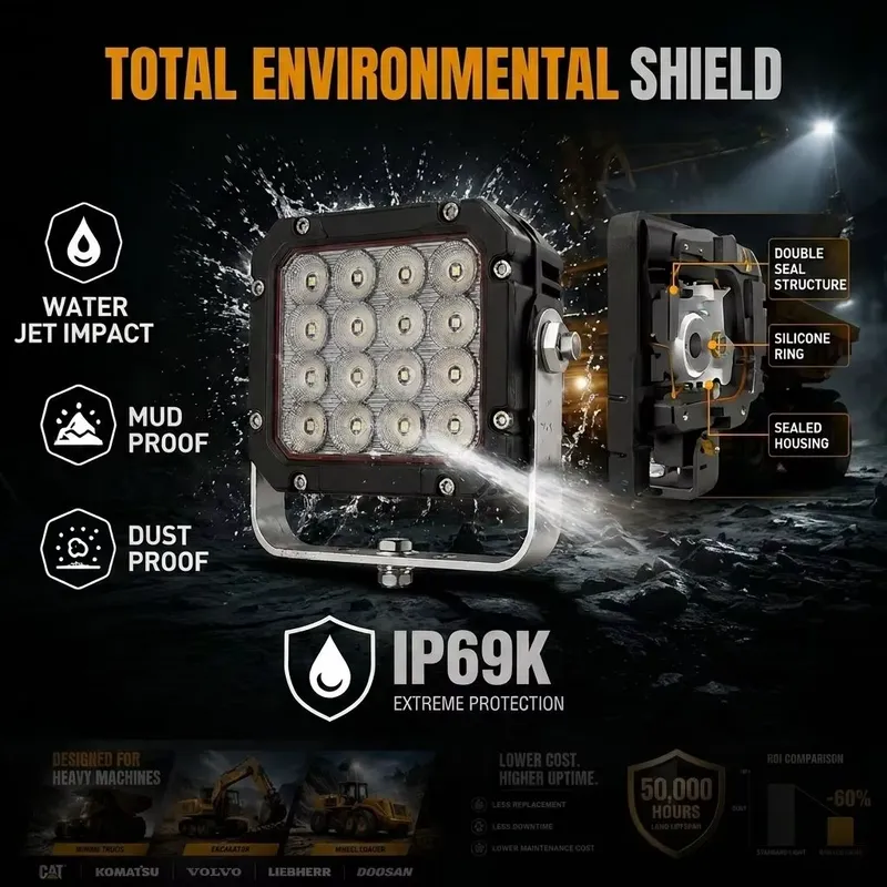 Heavy Equipment Mining - Luz de Trabajo de Alta Luminosidad
