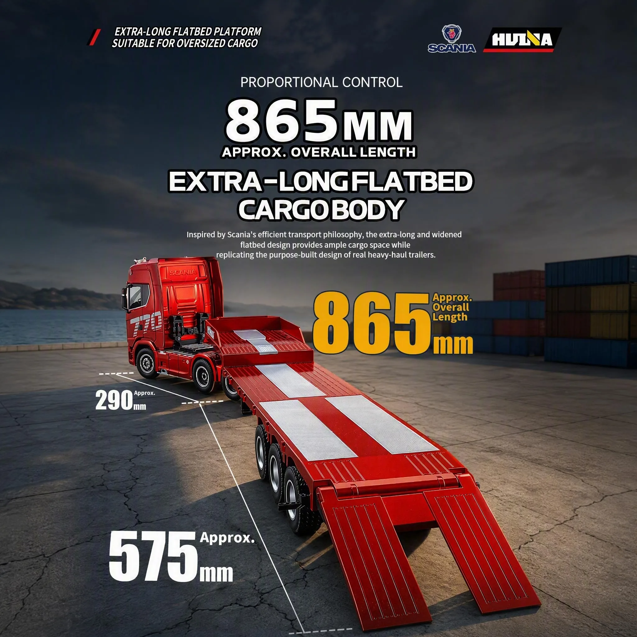 HUINA 1302A 1:24 Camión Tracto - Heavy Equipment Vehicles reseña y precio
